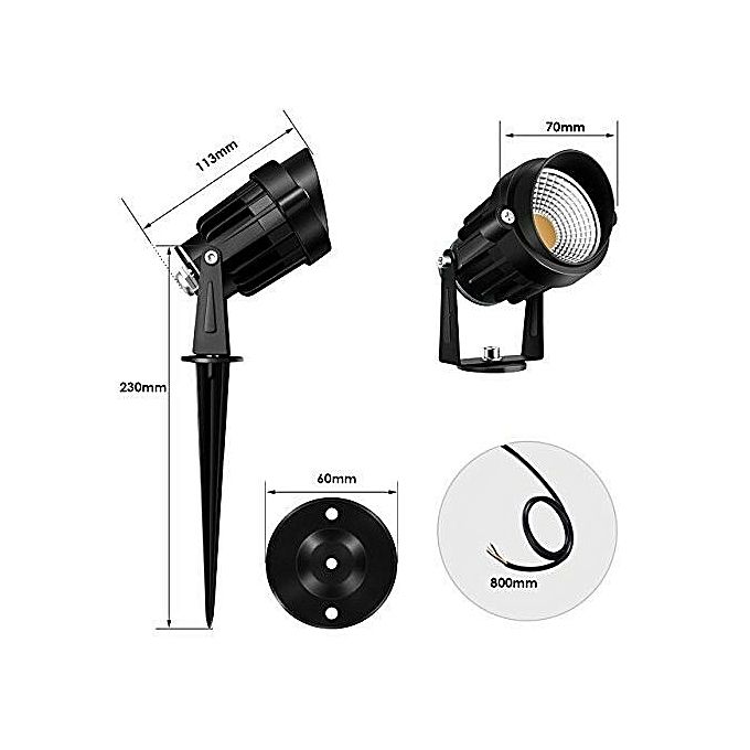 Spot jardin - à piquet ou mural LED - Extérieur - Étanche - 5 w - 220 v - Violet – Image 2