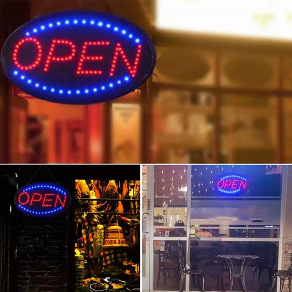 Panneau d'affichage enseigne publicitaire  lumineux " OPEN " pour magasin, café, bar, pub – Image 4