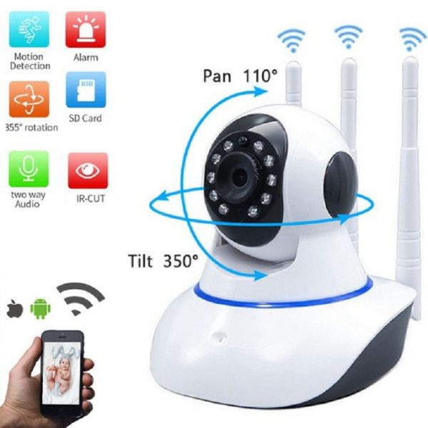 Caméra de surveillance - IP wifi - HD Infrarouge- 3 Antennes