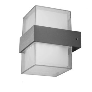 LAMPE LED GARDEN LIGHT 2X7W IP44 CARRE